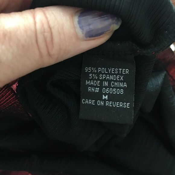 Angie Metallic Red Foil Cami Top - Picture 6 of 6